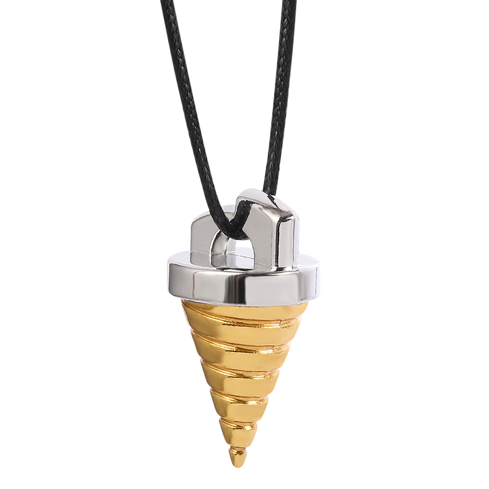 Anime Pendant Necklace - Modische Anime-Halskette mit konischem Spiralanhänger, Cartoon-Charm-Halskette,