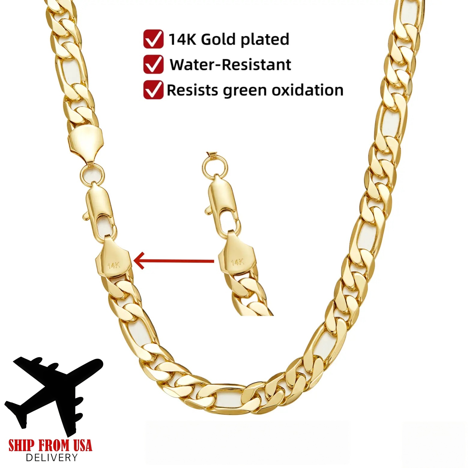 Cuban Link Chain 12Mm - 14K Vergoldete 3:1 NK Cuban Link