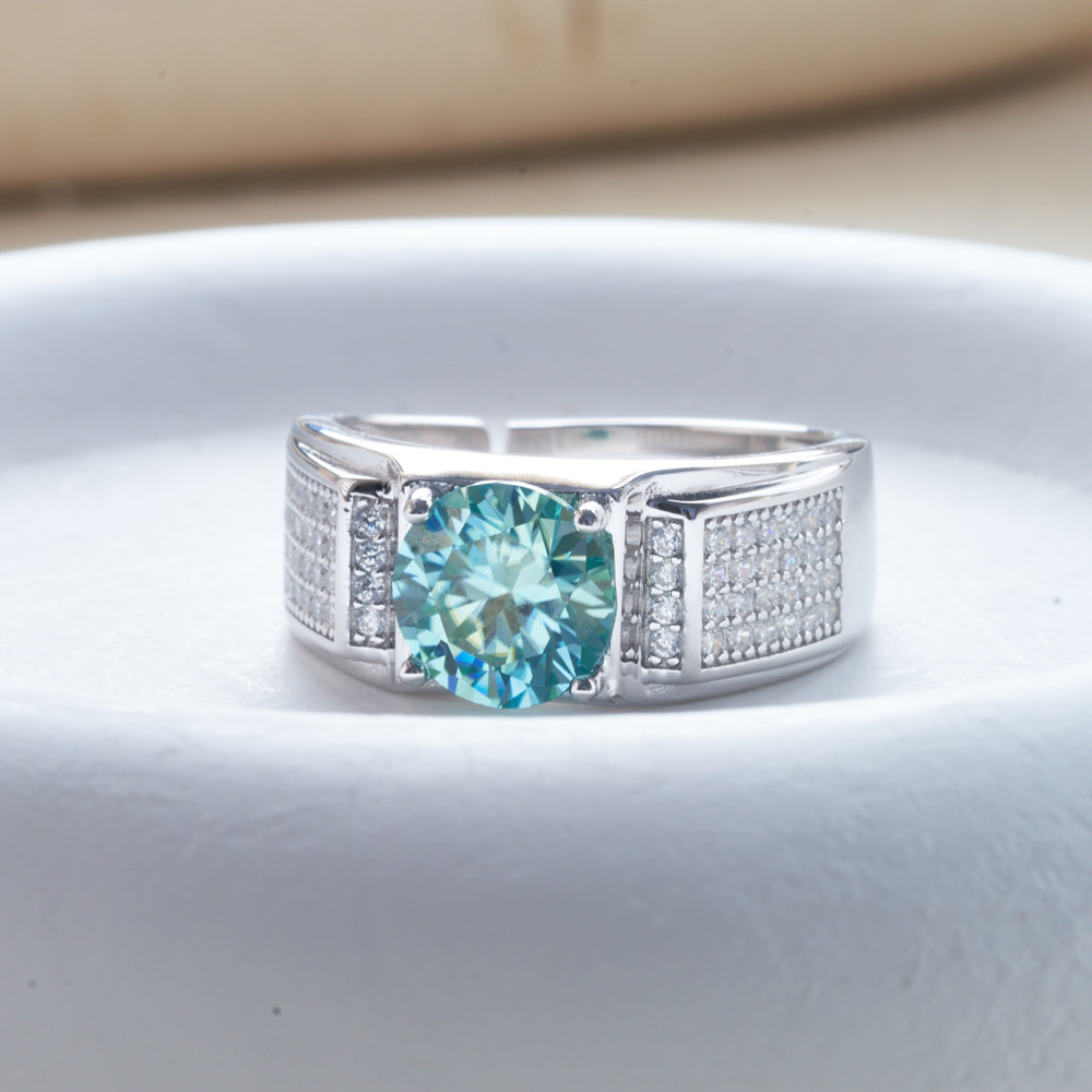 1 Karat natürliche blaue Farbe – Moissanite Engagement Ring 1 Carat Bewertung und Preis