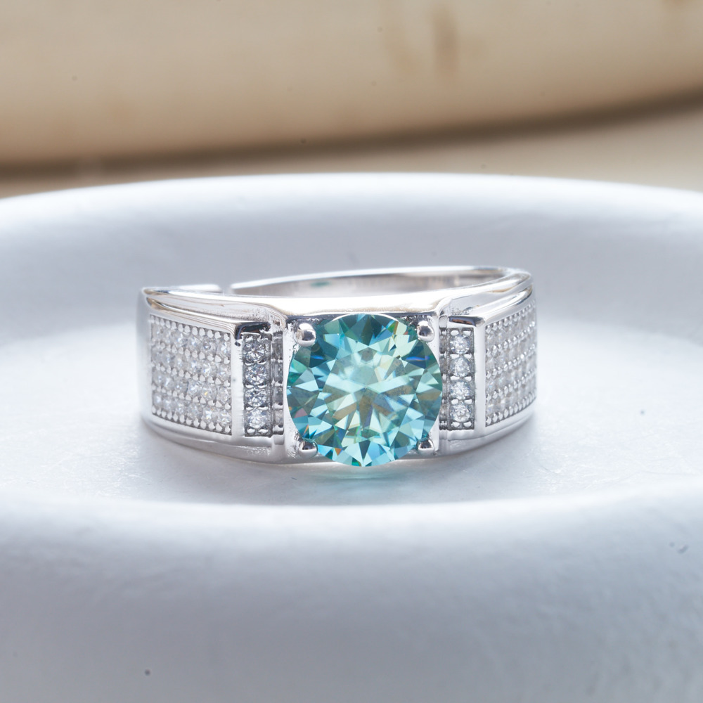 1 Karat natürliche blaue Farbe – Moissanite Engagement Ring 1 Carat Bewertung und Preis
