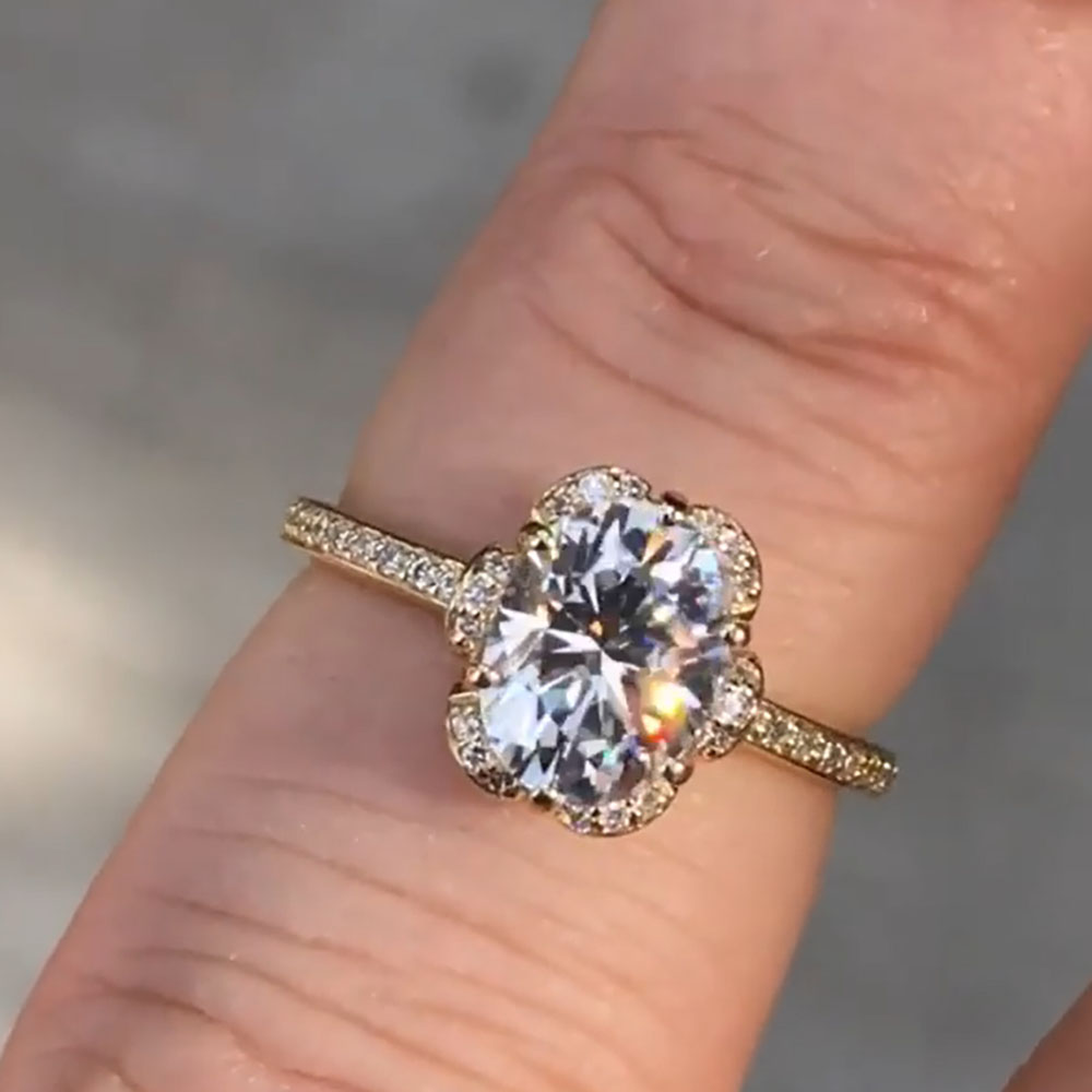 Benutzerdefinierter Ring aus m – Moissanite Engagement Ring 1 Carat Bewertung und Preis
