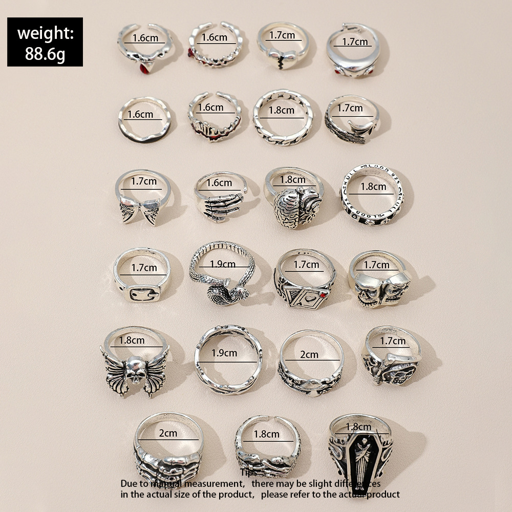 23-teiliges Punk-Set mit geome – Vintage Punk Knuckle Rings Set Bewertung und Preis