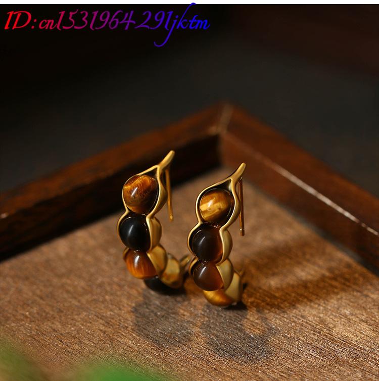 Tigerauge Pod Ohrringe Edelste – Earrings Bewertung und Preis