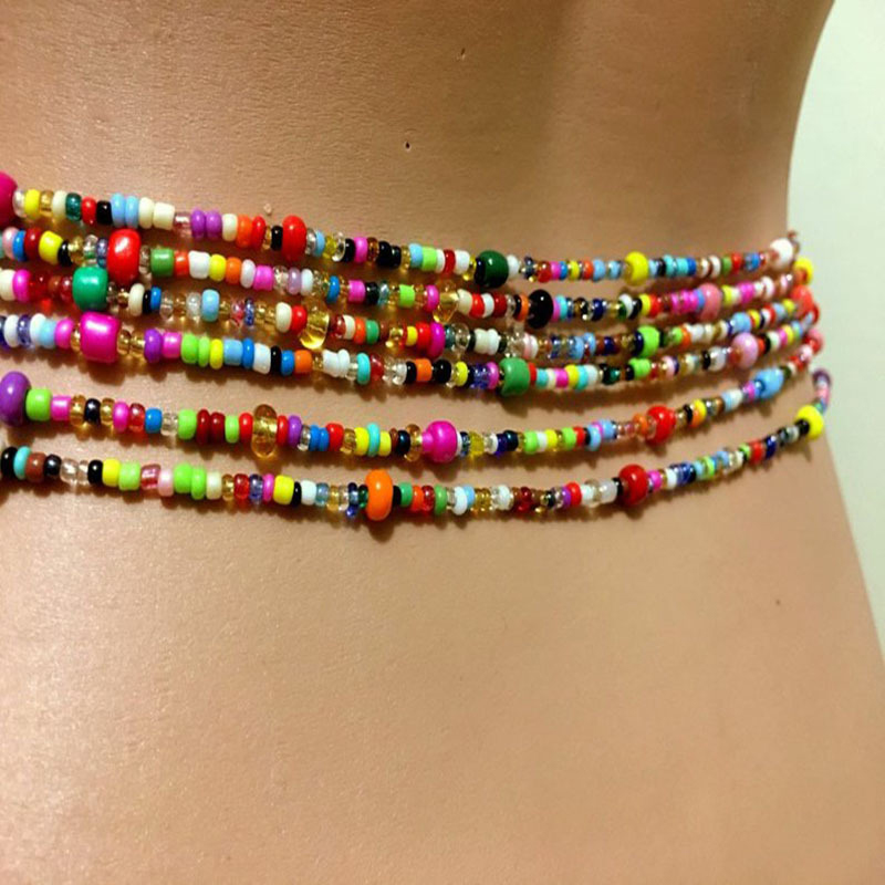 Frauen geschichteten Perlen Ba – Body Jewelry Bewertung und Preis